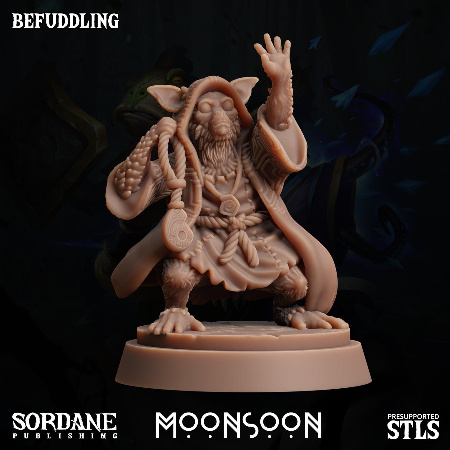 3D Printed Sordane Publishing Befuddling Moonsoon 28 32mm D&D - 3D Printing Boss 