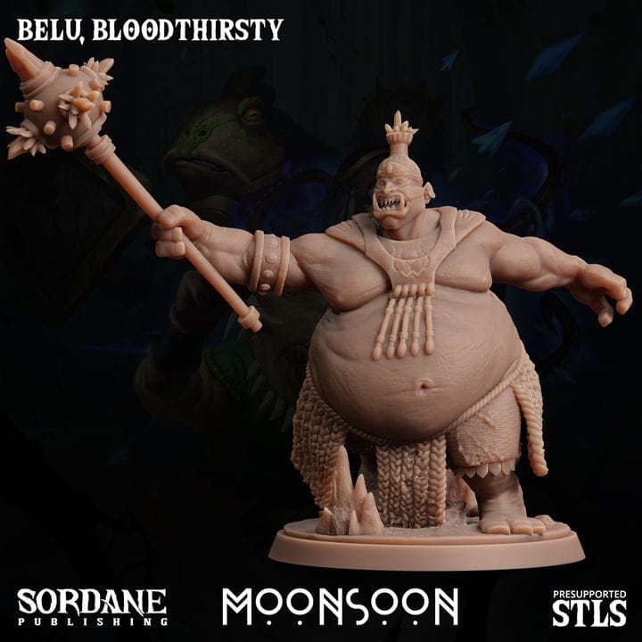 3D Printed Sordane Publishing Belu Bloodthirsty Moonsoon 28 32mm D&D - 3D Printing Boss 