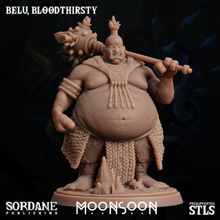 3D Printed Sordane Publishing Belu Bloodthirsty Moonsoon 28 32mm D&D - 3D Printing Boss 