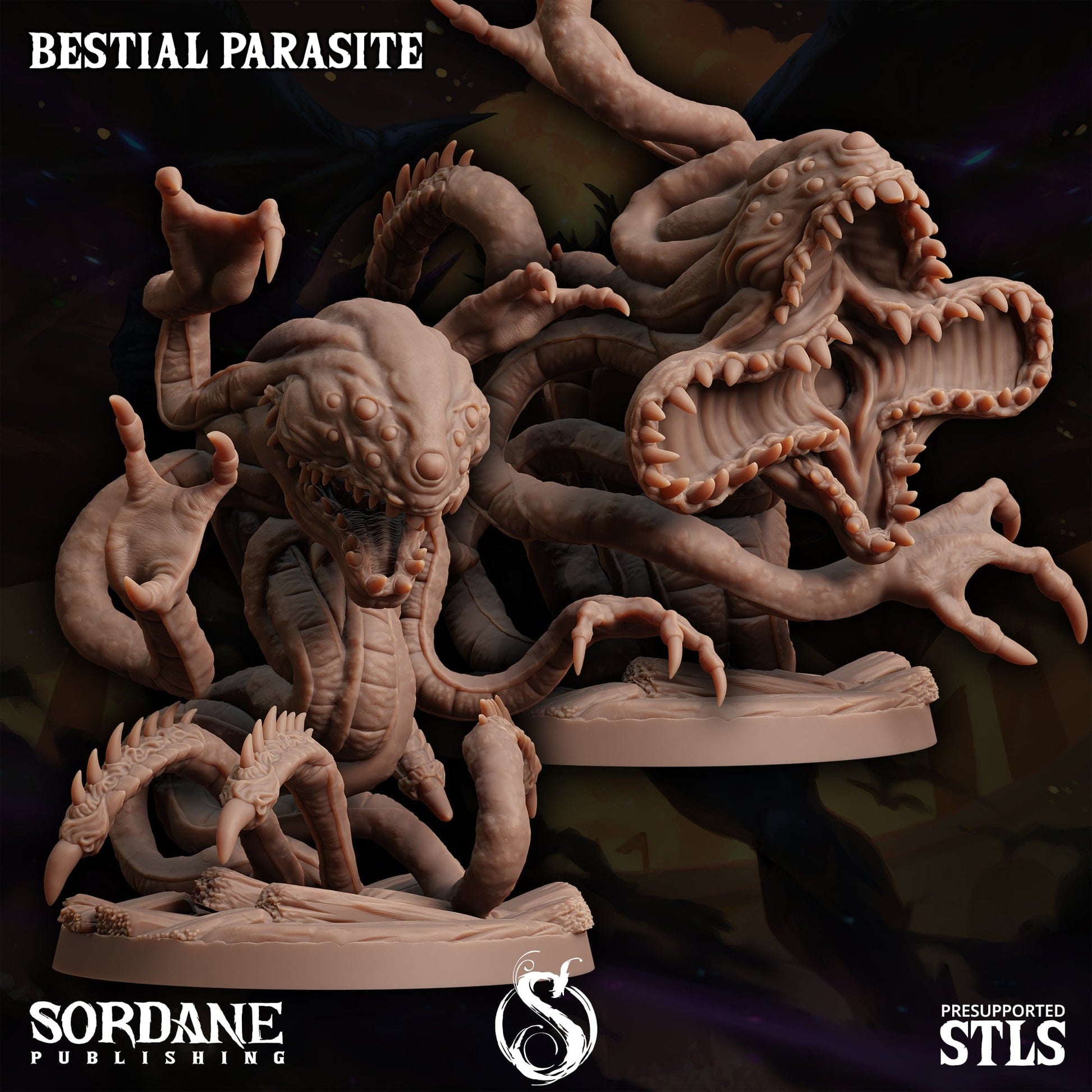 3D Printed Sordane Publishing Bestial Parasite Monster Mayhem II 28 32mm D&D - 3D Printing Boss 