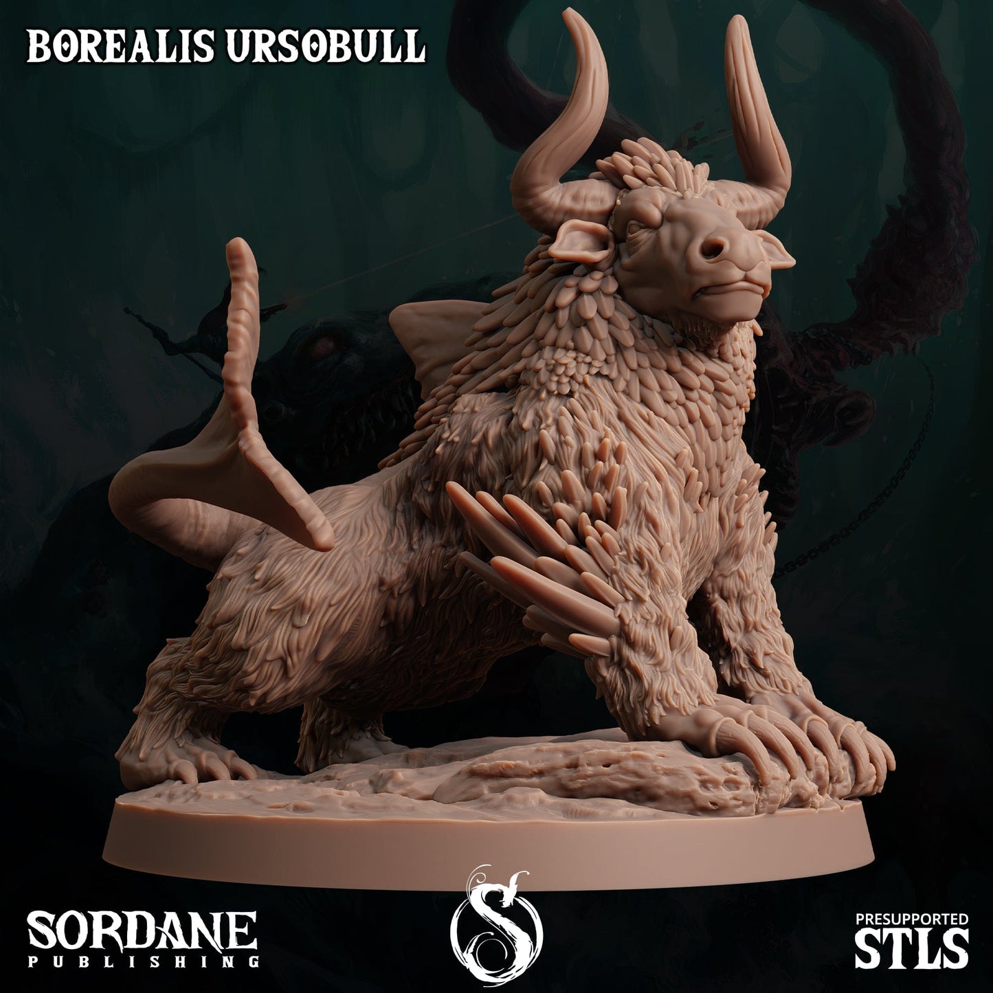 3D Printed Sordane Publishing Borealis Ursobull 28 32mm D&D - 3D Printing Boss 