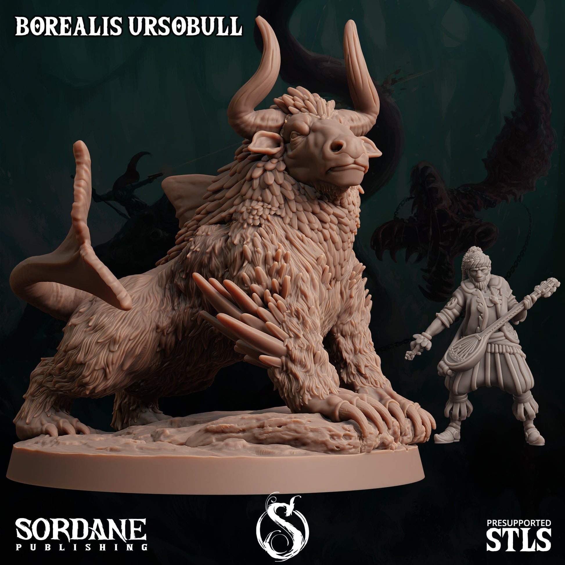 3D Printed Sordane Publishing Borealis Ursobull 28 32mm D&D - 3D Printing Boss 
