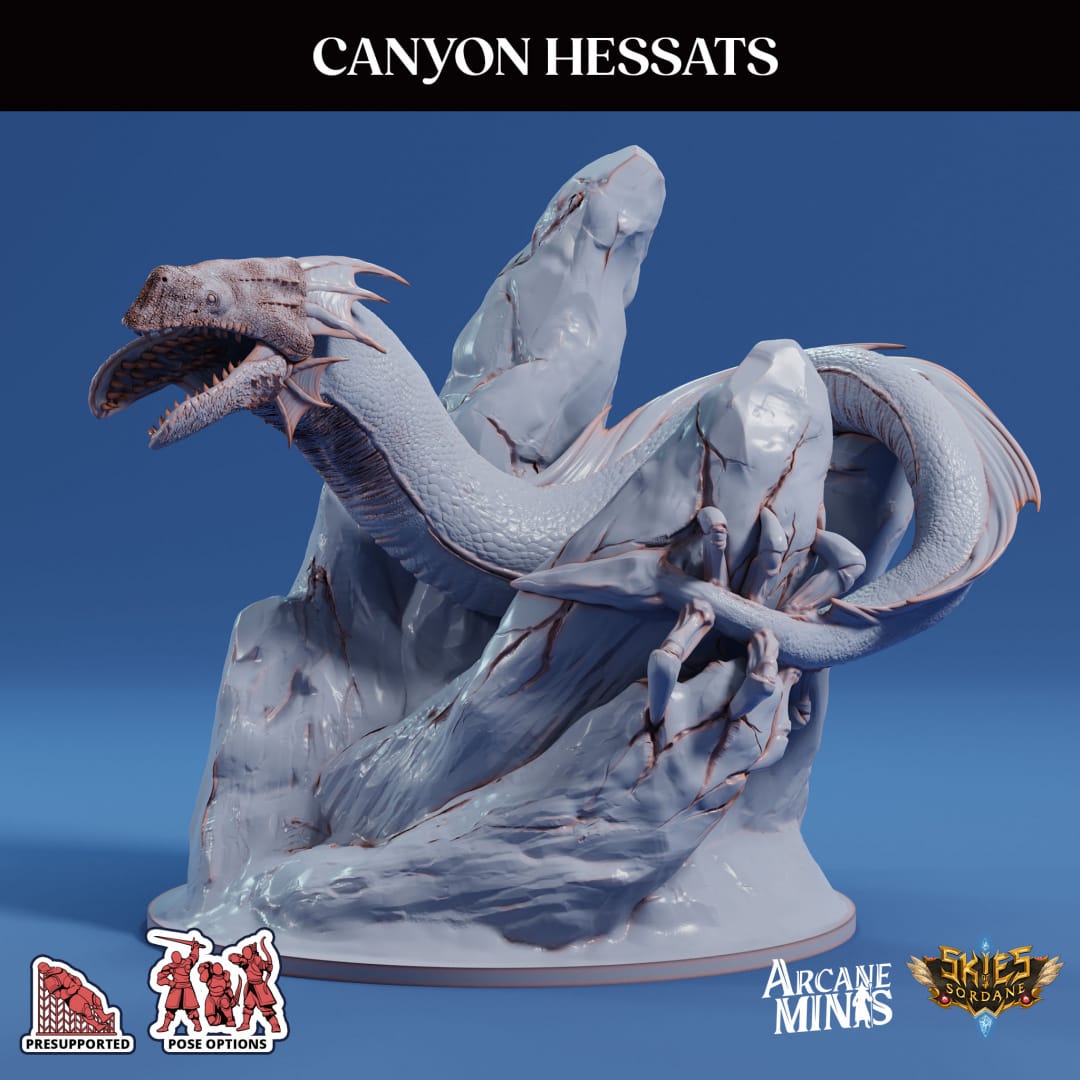 3D Printed Sordane Publishing Canyon Hessats 28 32mm D&D - 3D Printing Boss 
