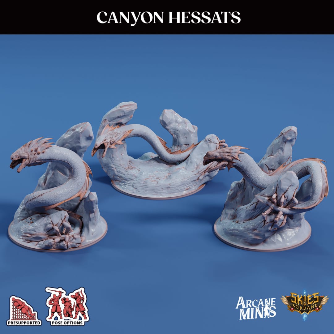 3D Printed Sordane Publishing Canyon Hessats 28 32mm D&D - 3D Printing Boss 