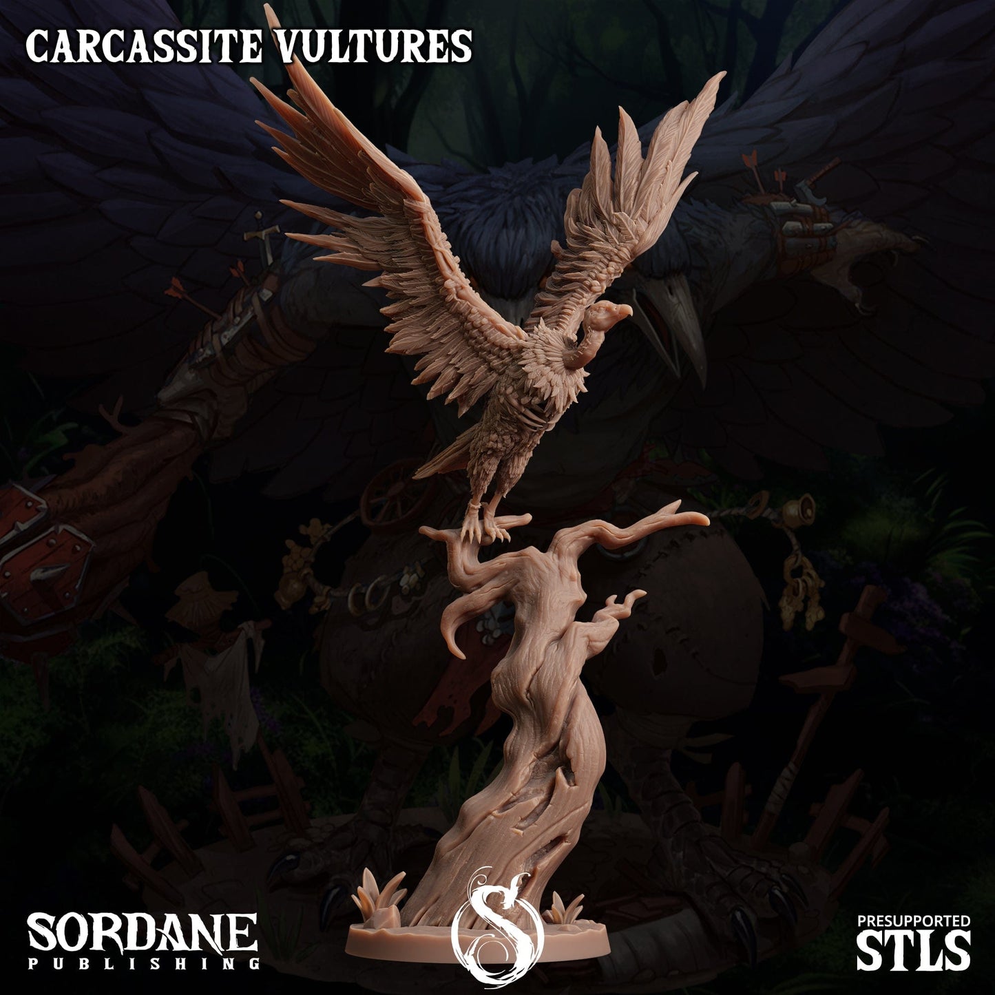 3D Printed Sordane Publishing Carcassite Beast Vulture Burrows Below 28 32mm D&D - 3D Printing Boss 