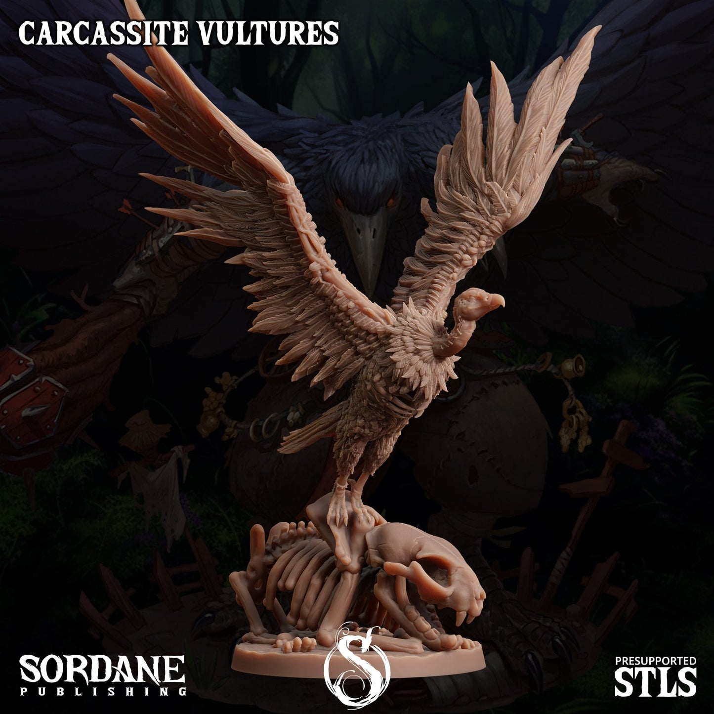 3D Printed Sordane Publishing Carcassite Beast Vulture Burrows Below 28 32mm D&D - 3D Printing Boss 
