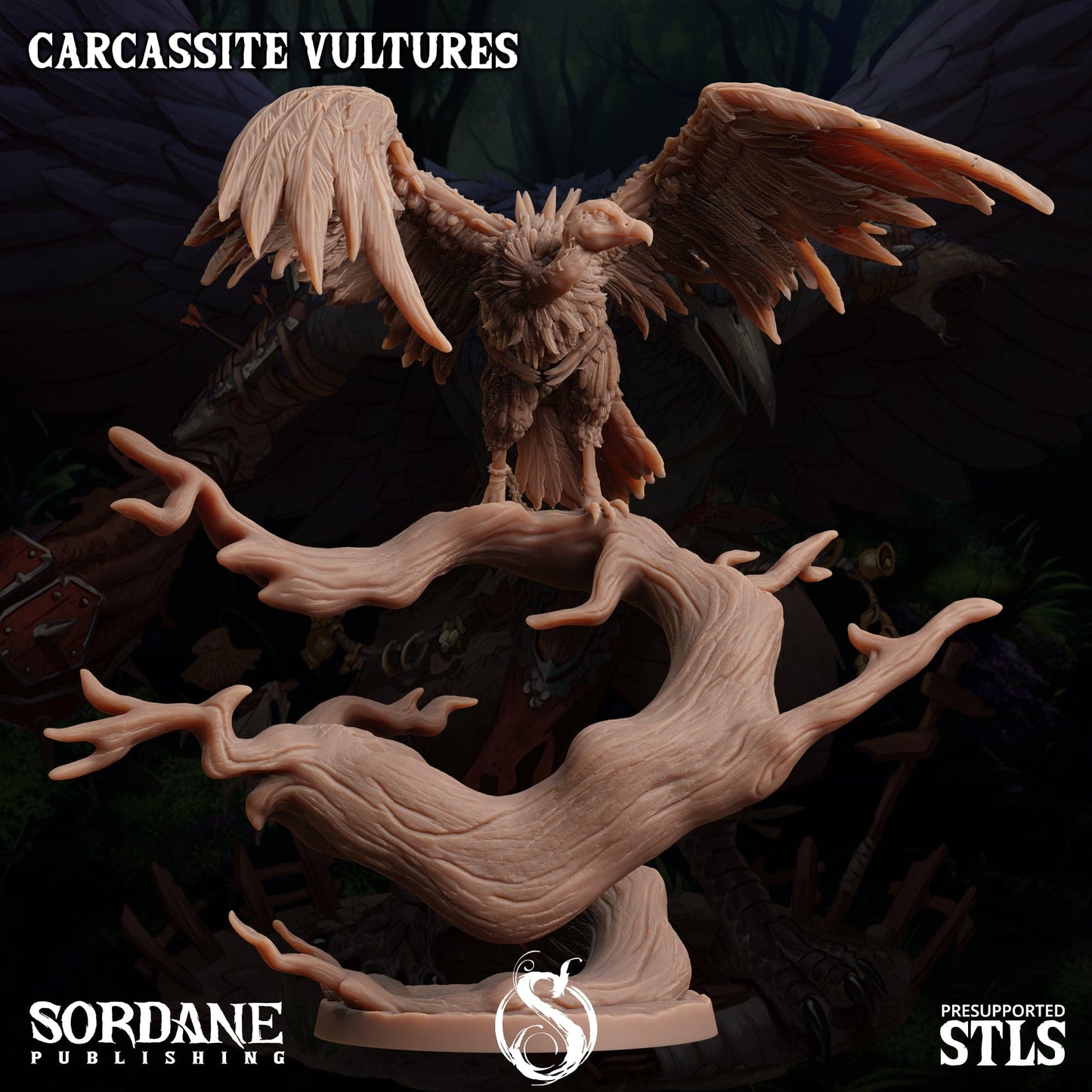 3D Printed Sordane Publishing Carcassite Beast Vulture Burrows Below 28 32mm D&D - 3D Printing Boss 