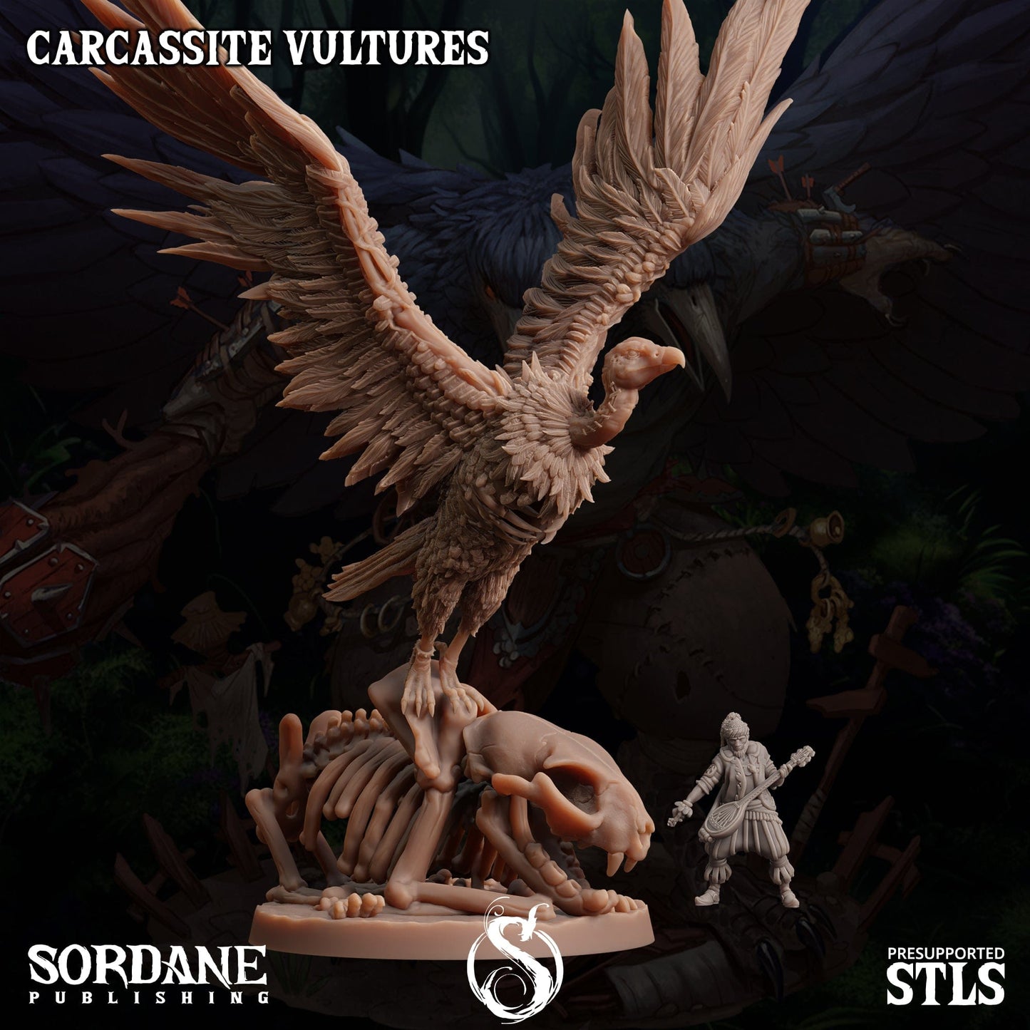 3D Printed Sordane Publishing Carcassite Beast Vulture Burrows Below 28 32mm D&D - 3D Printing Boss 