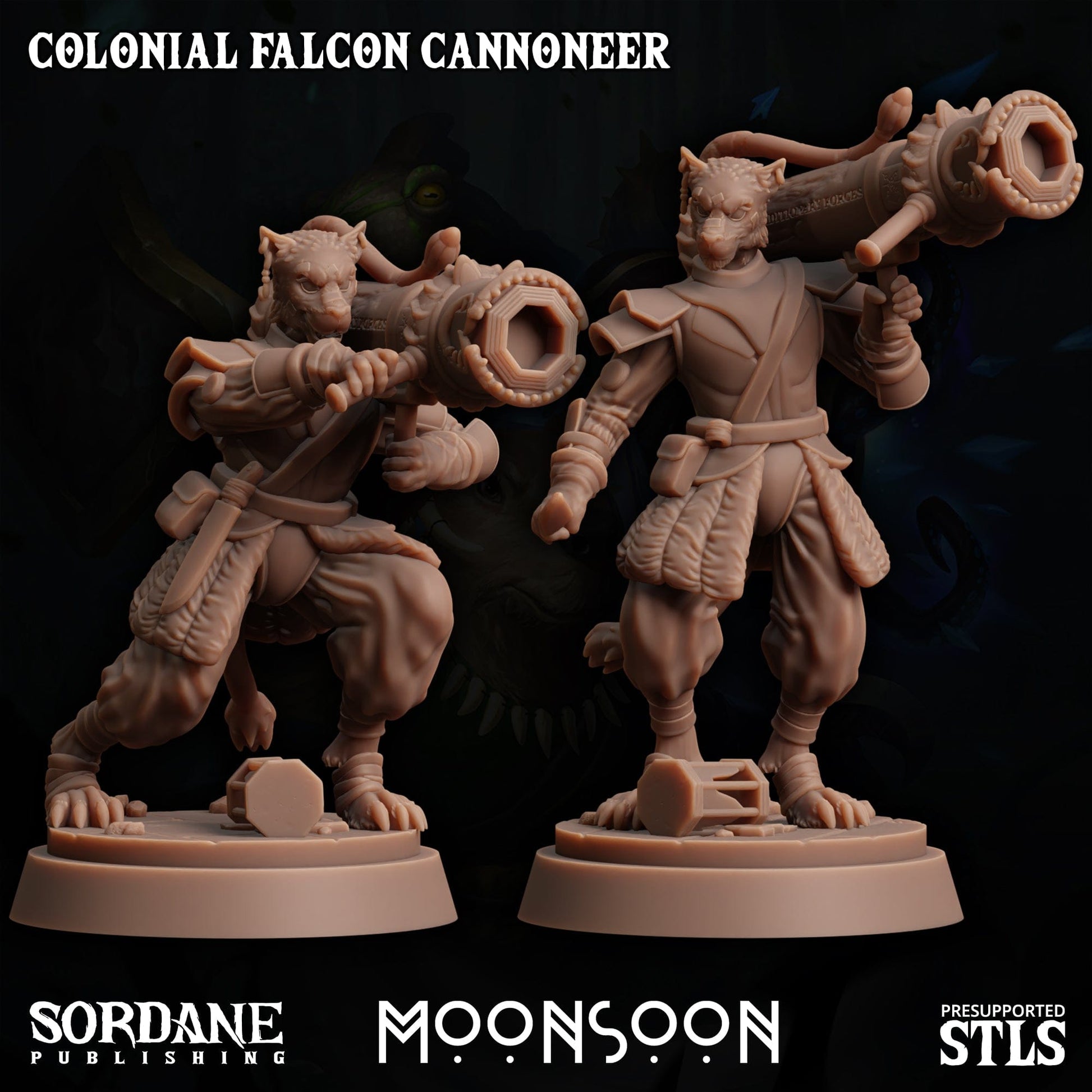 3D Printed Sordane Publishing Colonial Falcon Cannoneer Moonsoon 28 32mm D&D - 3D Printing Boss 