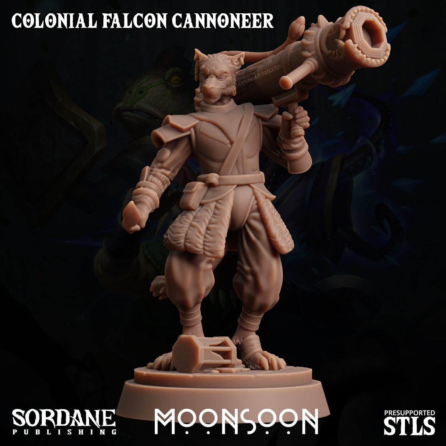 3D Printed Sordane Publishing Colonial Falcon Cannoneer Moonsoon 28 32mm D&D - 3D Printing Boss 