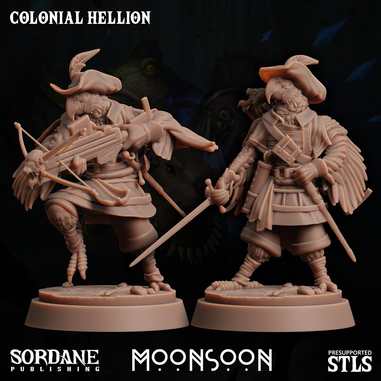3D Printed Sordane Publishing Colonial Hellion Moonsoon 28 32mm D&D - 3D Printing Boss 