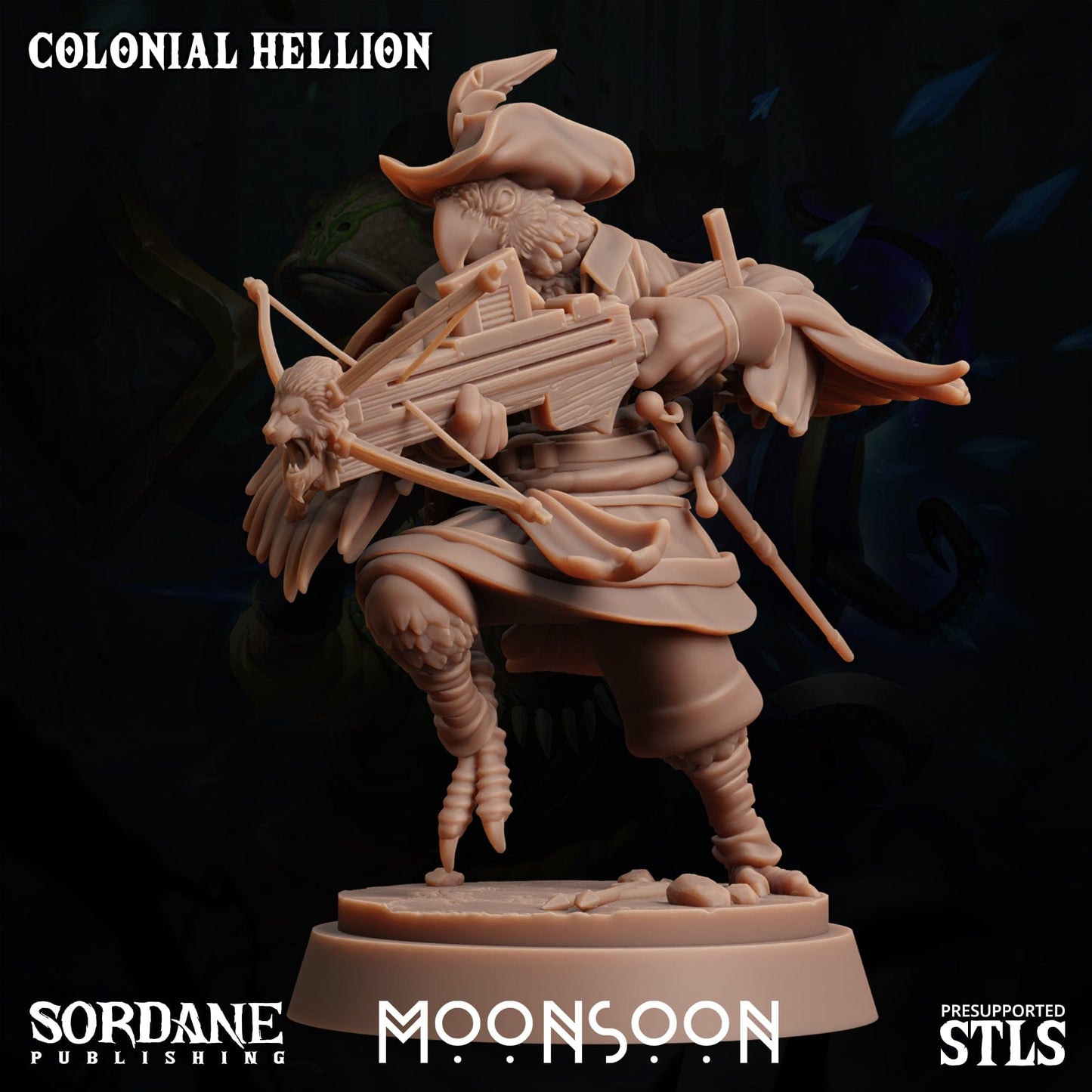3D Printed Sordane Publishing Colonial Hellion Moonsoon 28 32mm D&D - 3D Printing Boss 