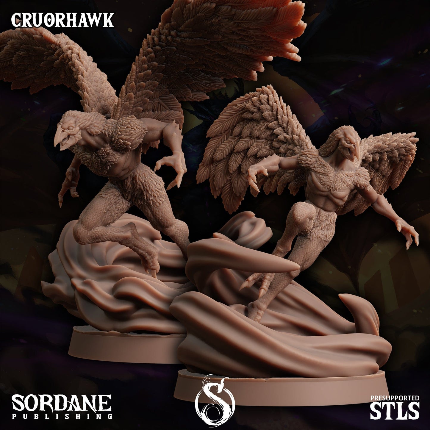 3D Printed Sordane Publishing Curorhawk Monster Mayhem II 28 32mm D&D - 3D Printing Boss 