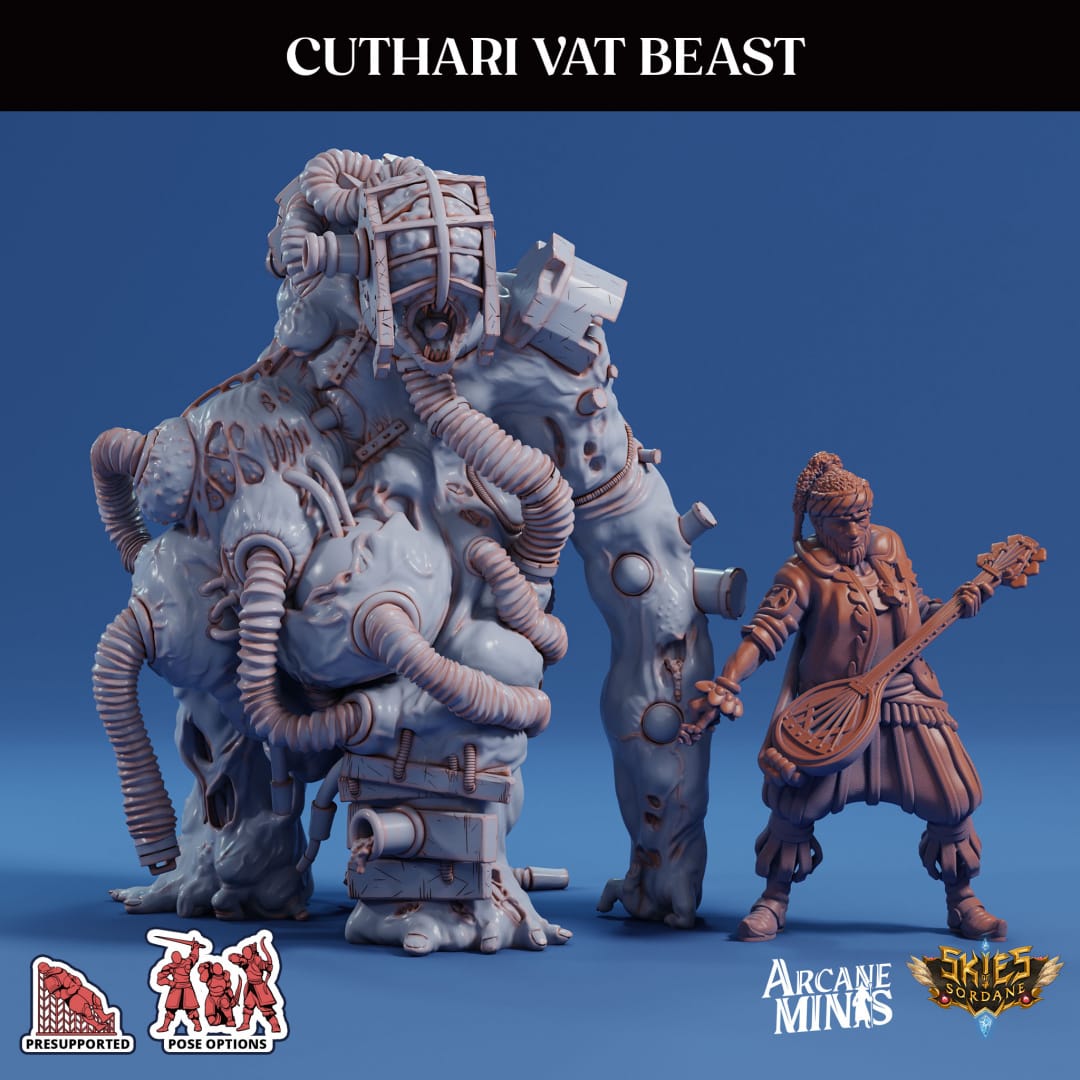 3D Printed Sordane Publishing Cuthari Vat Beast Echoes of Madness A Sordane Stories 28 32mm D&D - 3D Printing Boss 