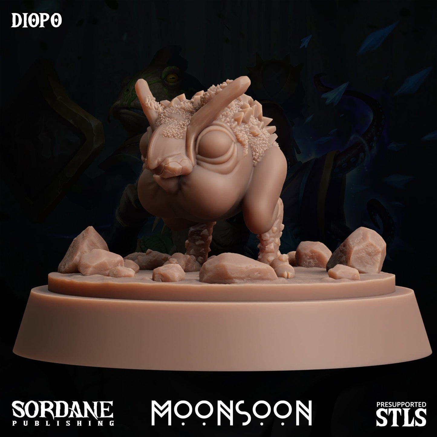 3D Printed Sordane Publishing Diopo Moonsoon 28 32mm D&D - 3D Printing Boss 