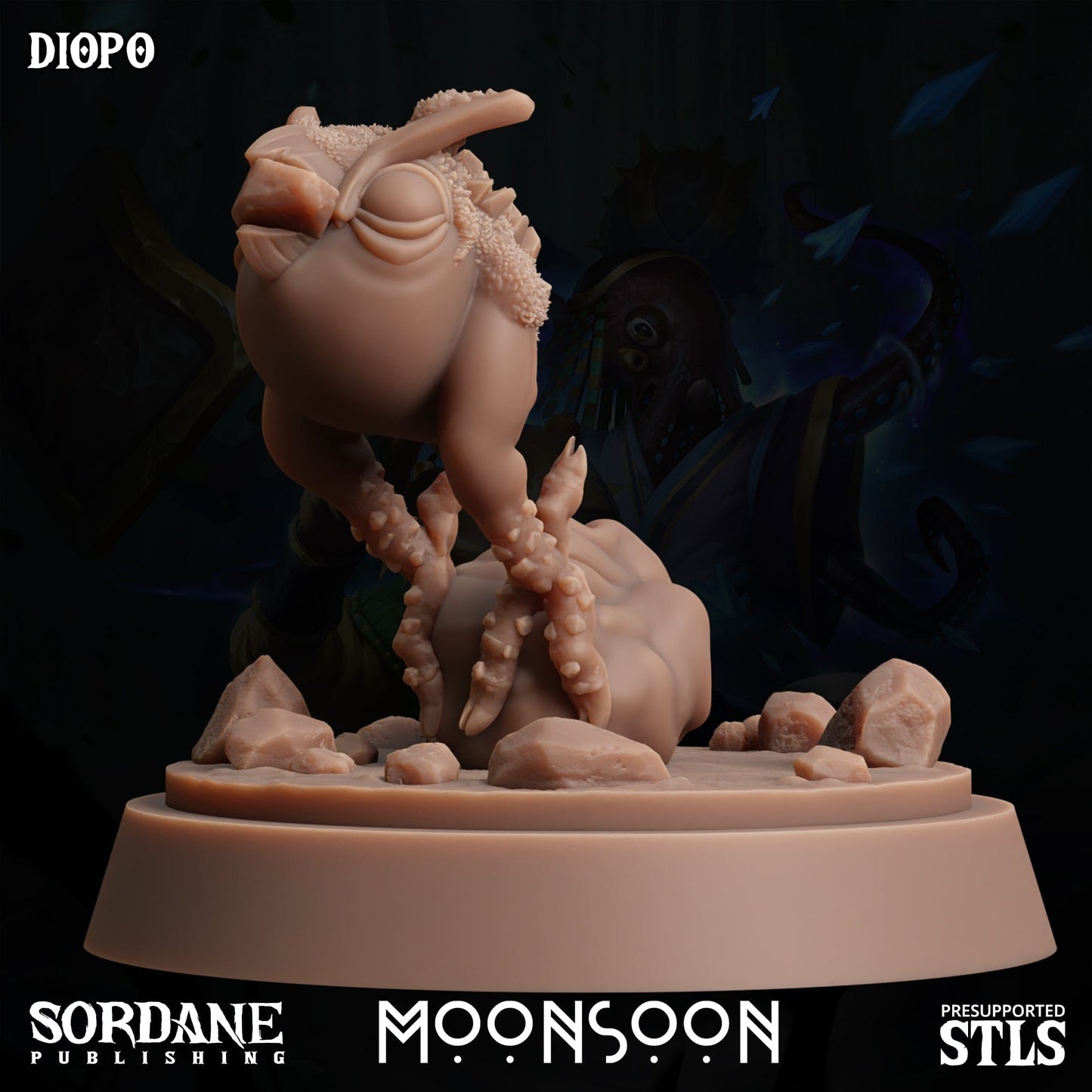 3D Printed Sordane Publishing Diopo Moonsoon 28 32mm D&D - 3D Printing Boss 