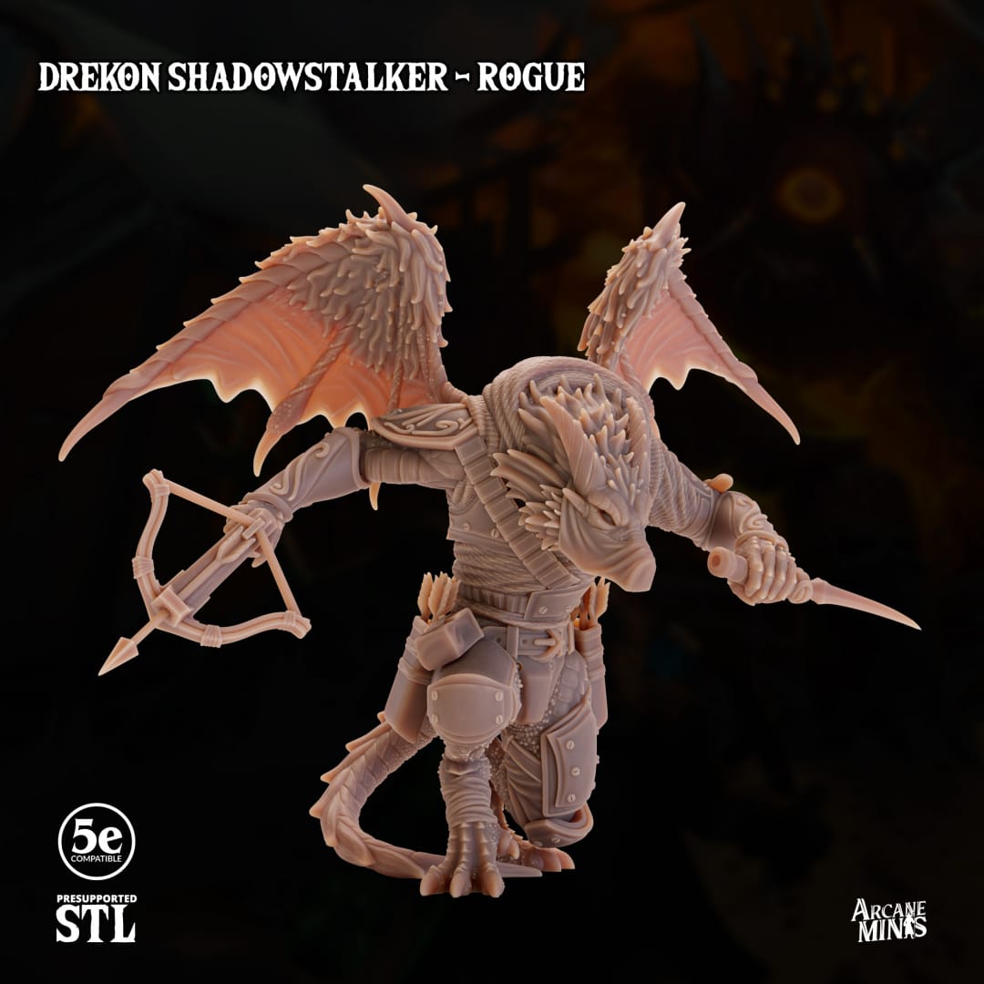 3D Printed Sordane Publishing Drekon Shadowstalker Rogue Set 28 32mm D&D - 3D Printing Boss 