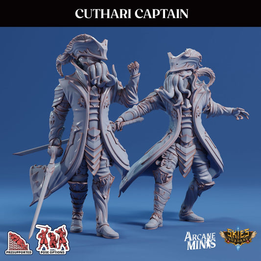 3D Printed Sordane Publishing Echoes of Madness - A Sordane Stories Cuthari Captain 28 32mm D&D - 3D Printing Boss 