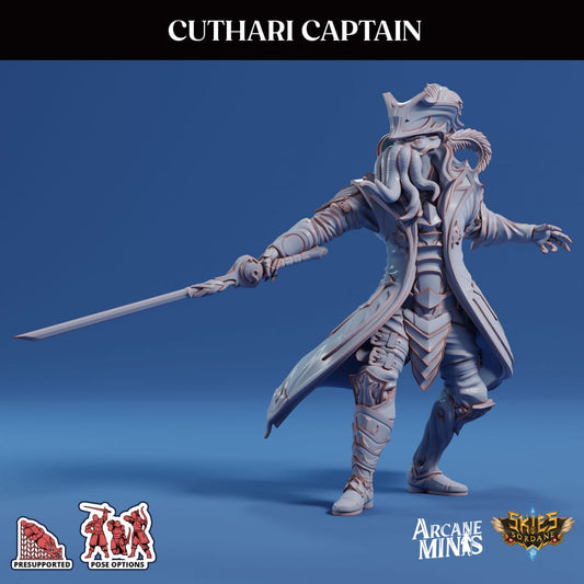 3D Printed Sordane Publishing Echoes of Madness - A Sordane Stories Cuthari Captain 28 32mm D&D - 3D Printing Boss