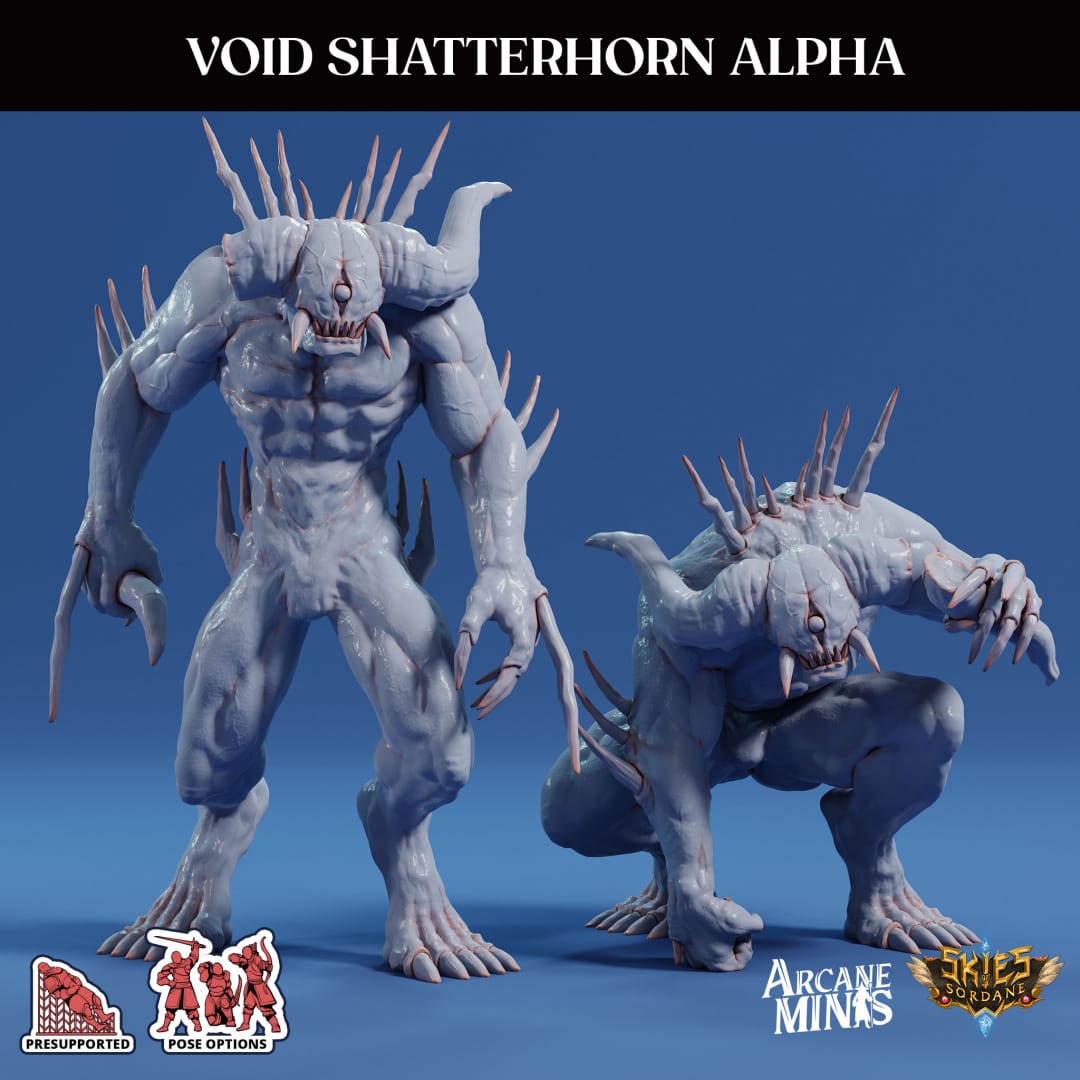 3D Printed Sordane Publishing Echoes of Madness - A Sordane Stories Void Shatterhorn Alpha 28 32mm D&D - 3D Printing Boss 