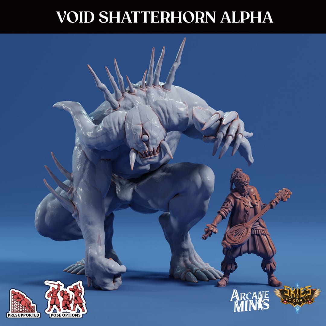 3D Printed Sordane Publishing Echoes of Madness - A Sordane Stories Void Shatterhorn Alpha 28 32mm D&D - 3D Printing Boss 