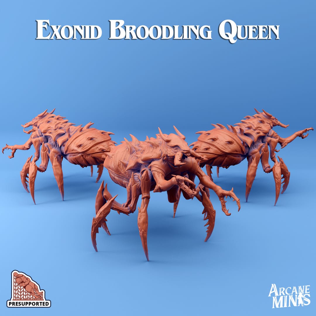 3D Printed Sordane Publishing Exonids Queen Set 28 32mm D&D - 3D Printing Boss 