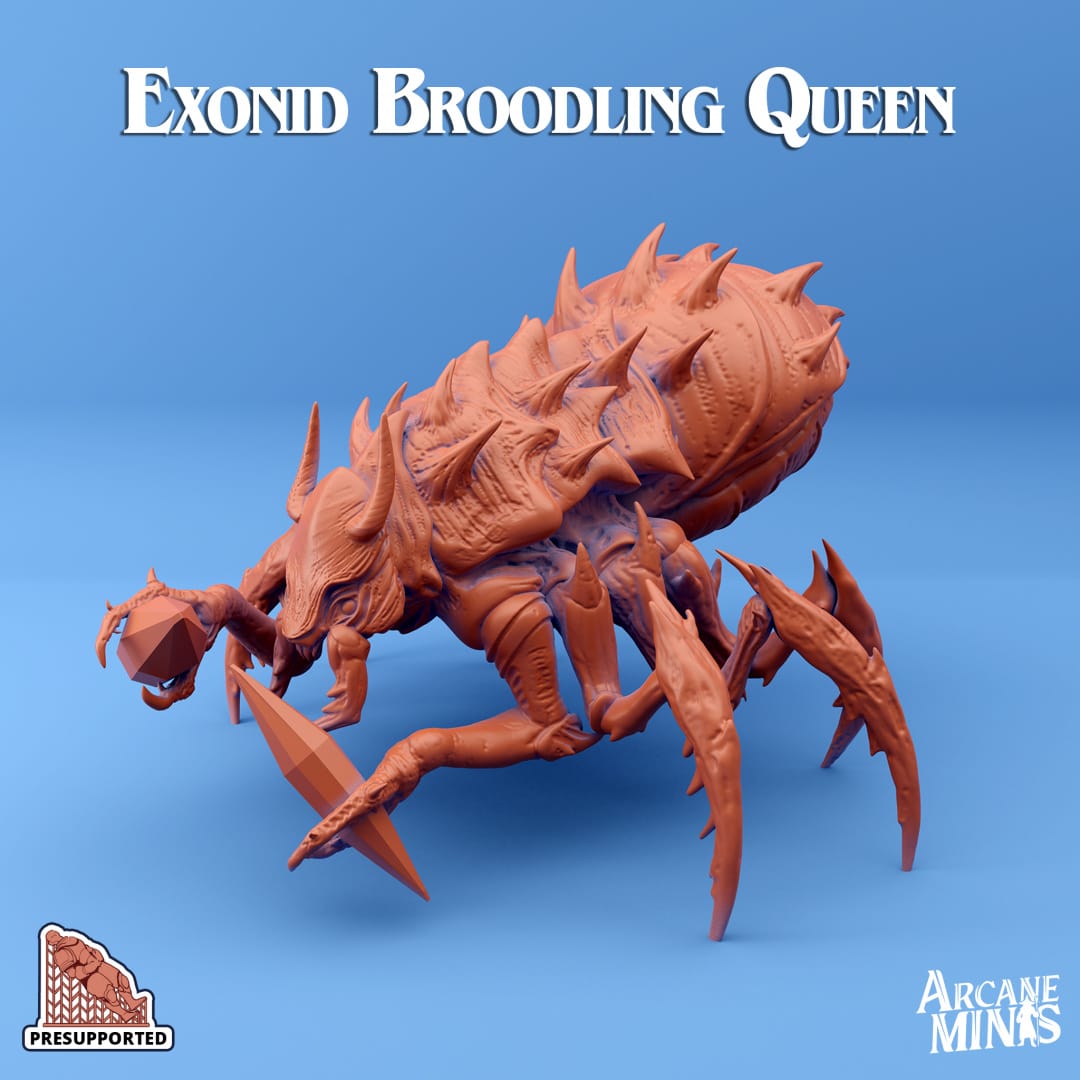 3D Printed Sordane Publishing Exonids Queen Set 28 32mm D&D - 3D Printing Boss 