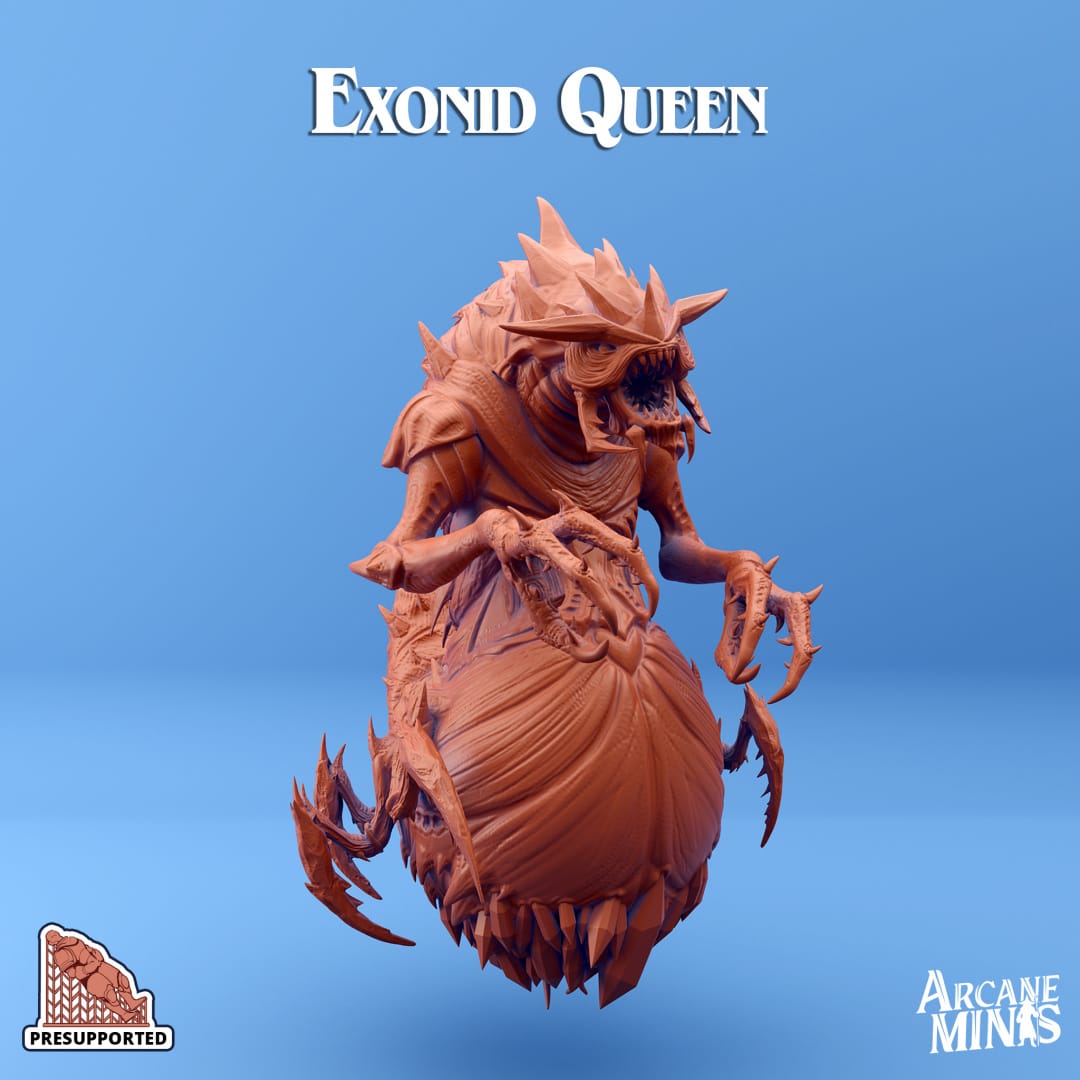 3D Printed Sordane Publishing Exonids Queen Set 28 32mm D&D - 3D Printing Boss 