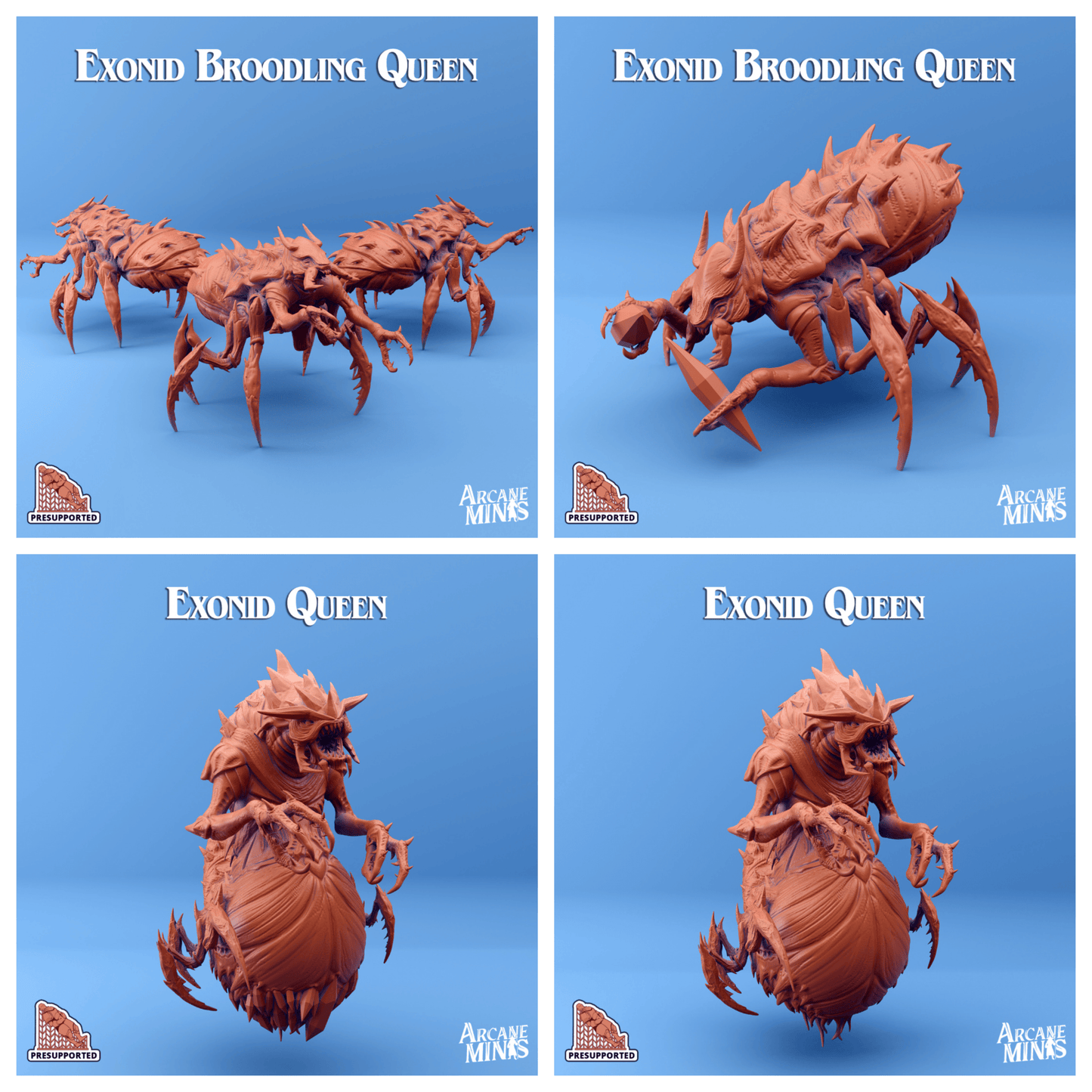 3D Printed Sordane Publishing Exonids Queen Set 28 32mm D&D - 3D Printing Boss 