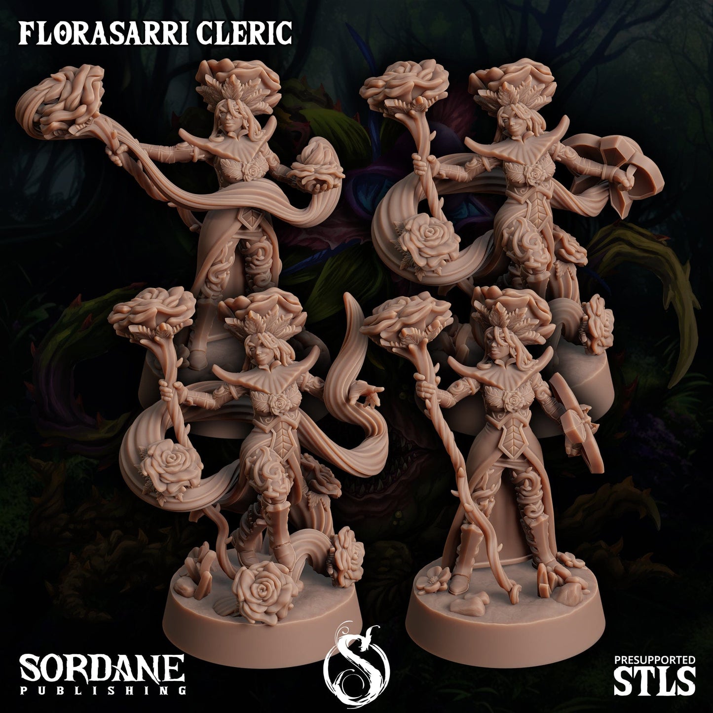 3D Printed Sordane Publishing Florasarri Cleric Cupid's Embrace Set 28 32mm D&D - 3D Printing Boss 