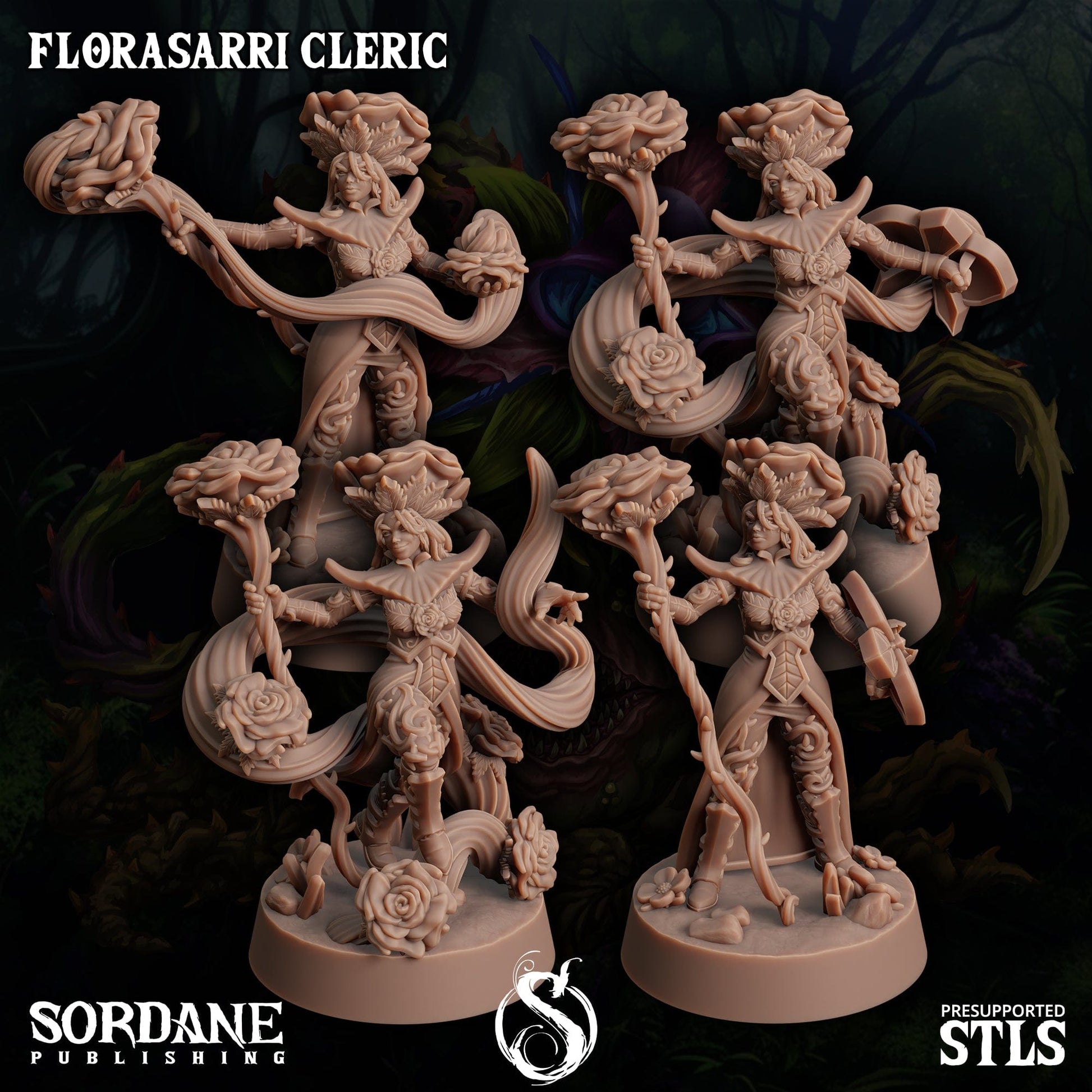 3D Printed Sordane Publishing Florasarri Cleric Cupid's Embrace Set 28 32mm D&D - 3D Printing Boss 