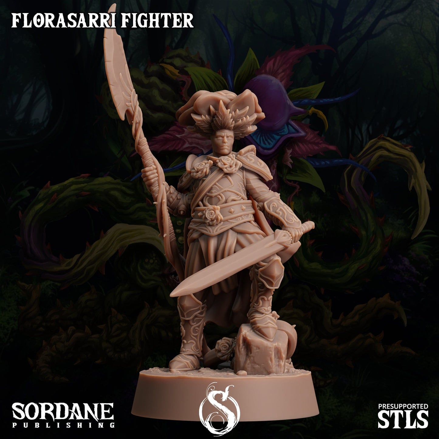 3D Printed Sordane Publishing Florasarri Fighter Cupid's Embrace Set 28 32mm D&D - 3D Printing Boss 