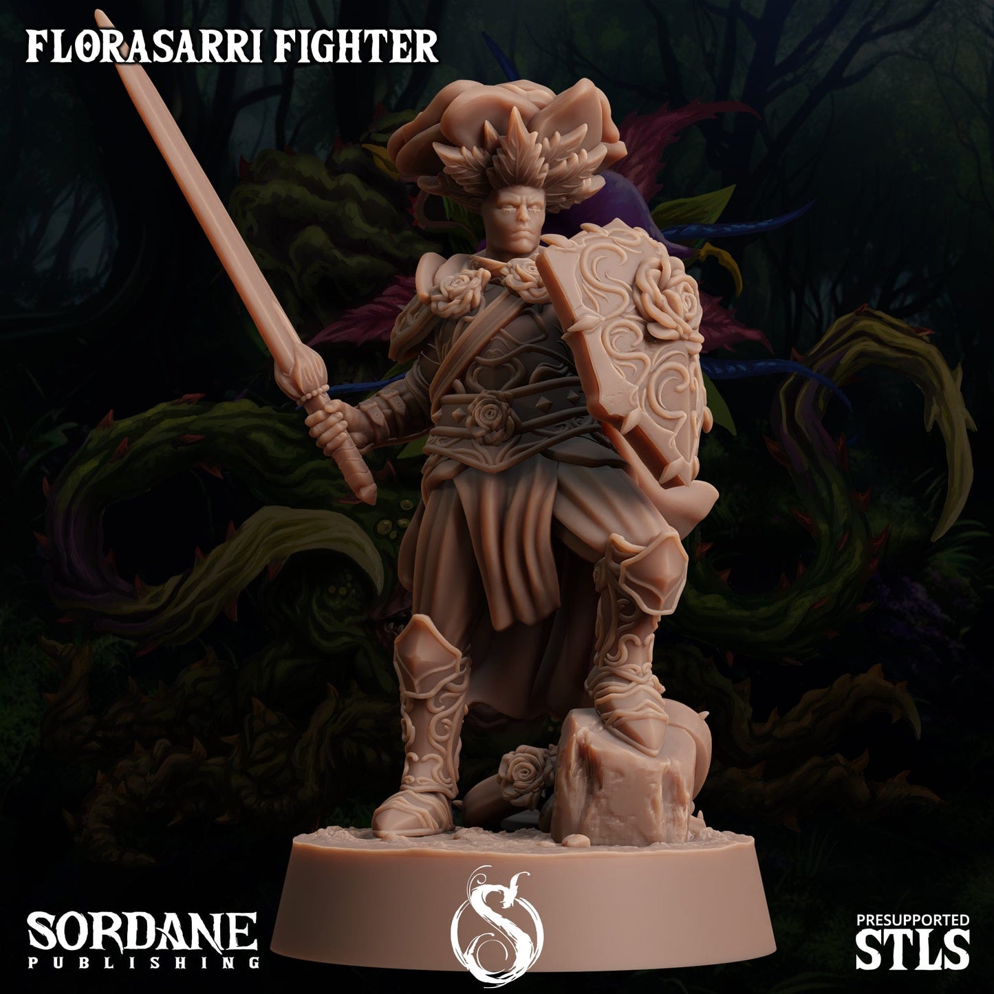 3D Printed Sordane Publishing Florasarri Fighter Cupid's Embrace Set 28 32mm D&D - 3D Printing Boss 
