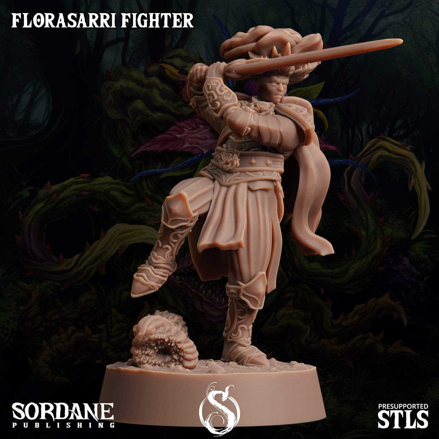 3D Printed Sordane Publishing Florasarri Fighter Cupid's Embrace Set 28 32mm D&D - 3D Printing Boss 