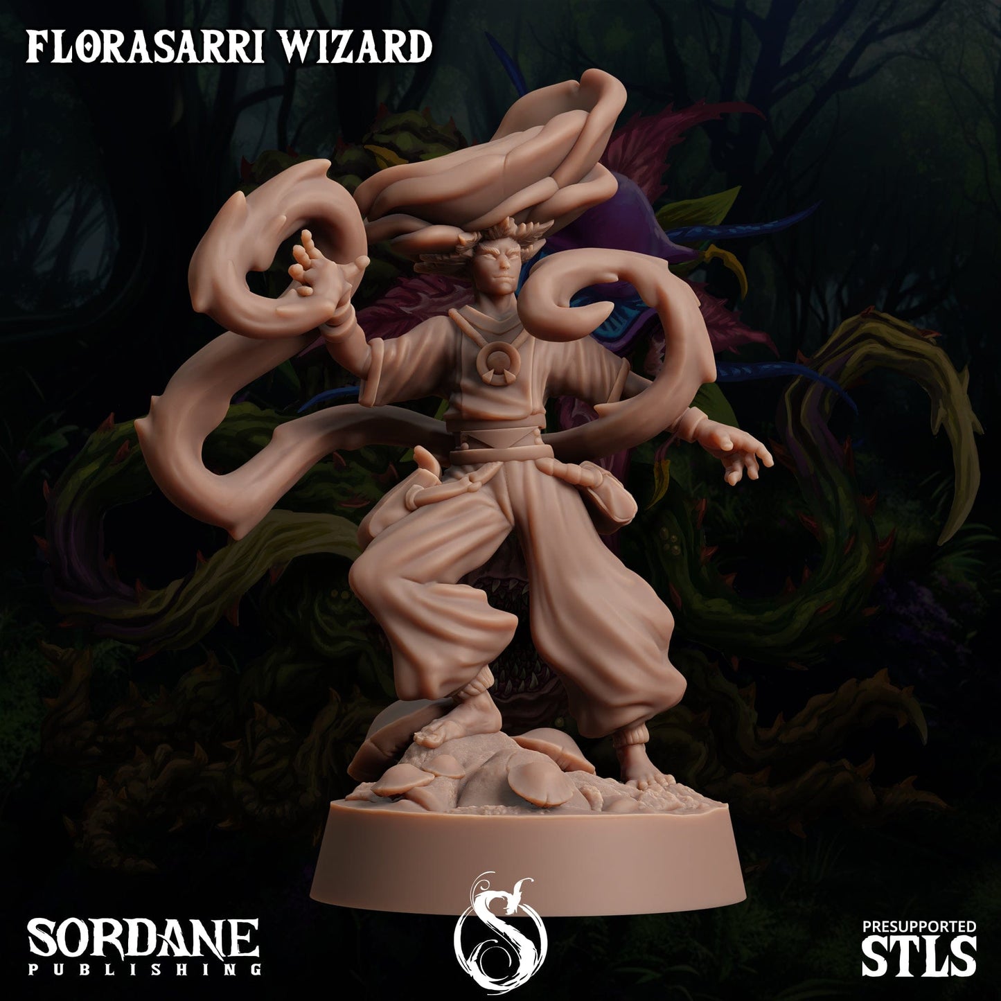 3D Printed Sordane Publishing Florasarri Wizard Cupid's Embrace Set 28 32mm D&D - 3D Printing Boss 