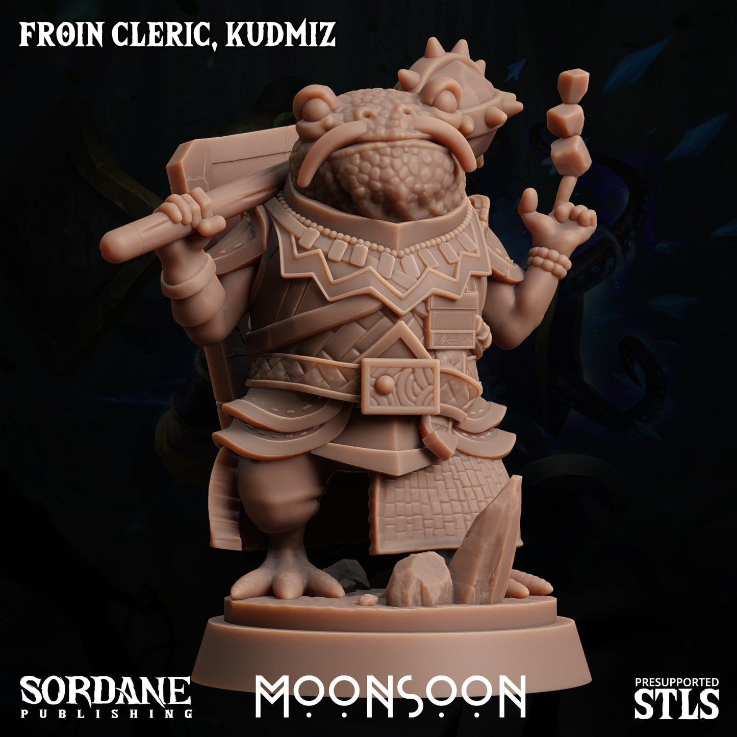 3D Printed Sordane Publishing Froin Cleric Kudmiz Moonsoon 28 32mm D&D - 3D Printing Boss 