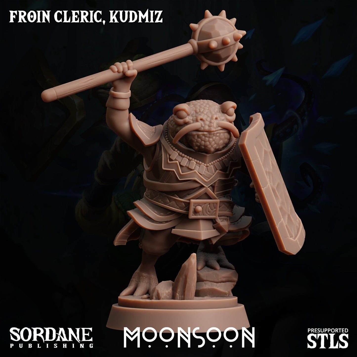3D Printed Sordane Publishing Froin Cleric Kudmiz Moonsoon 28 32mm D&D - 3D Printing Boss 