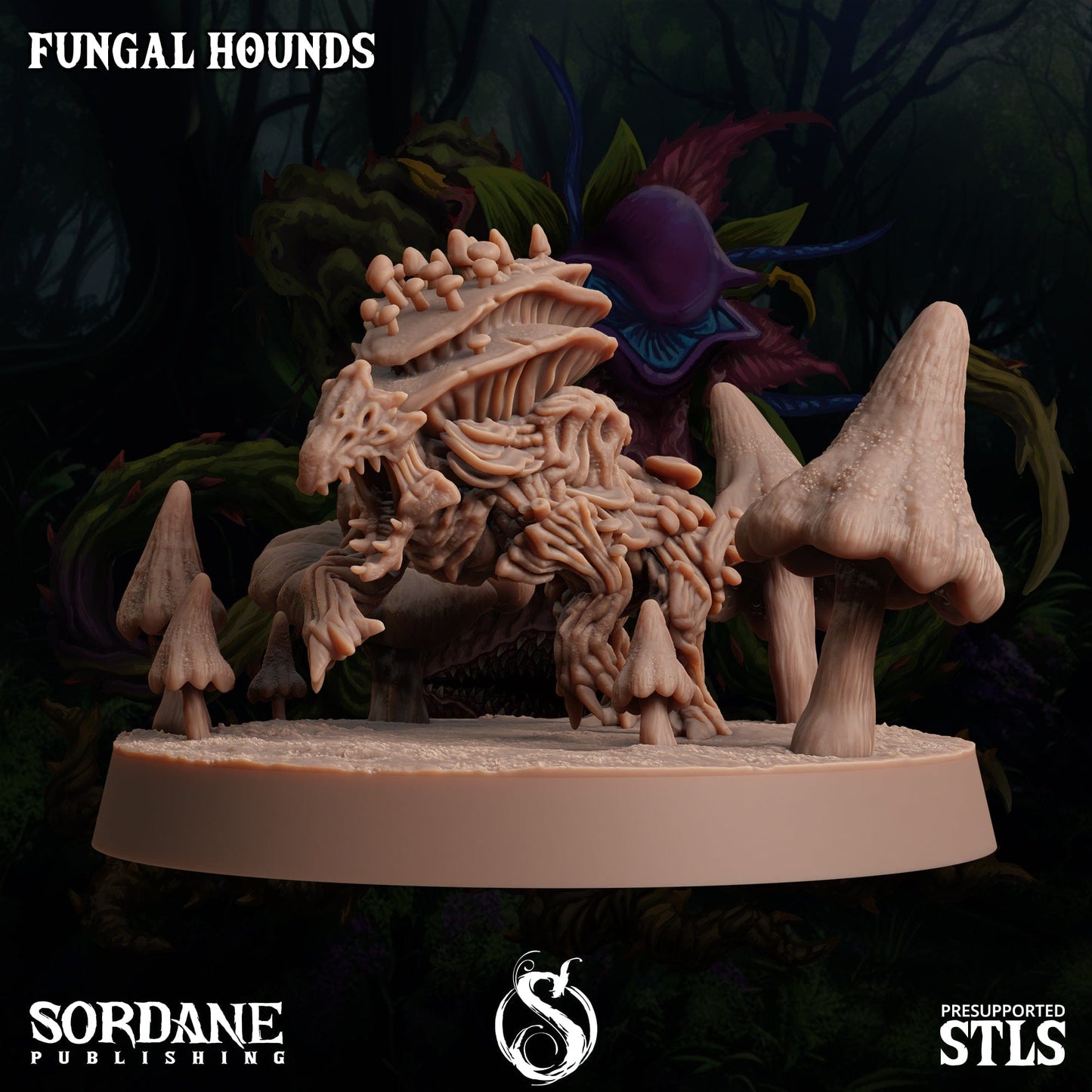 3D Printed Sordane Publishing Fungal Hound 28 32mm D&D - 3D Printing Boss 