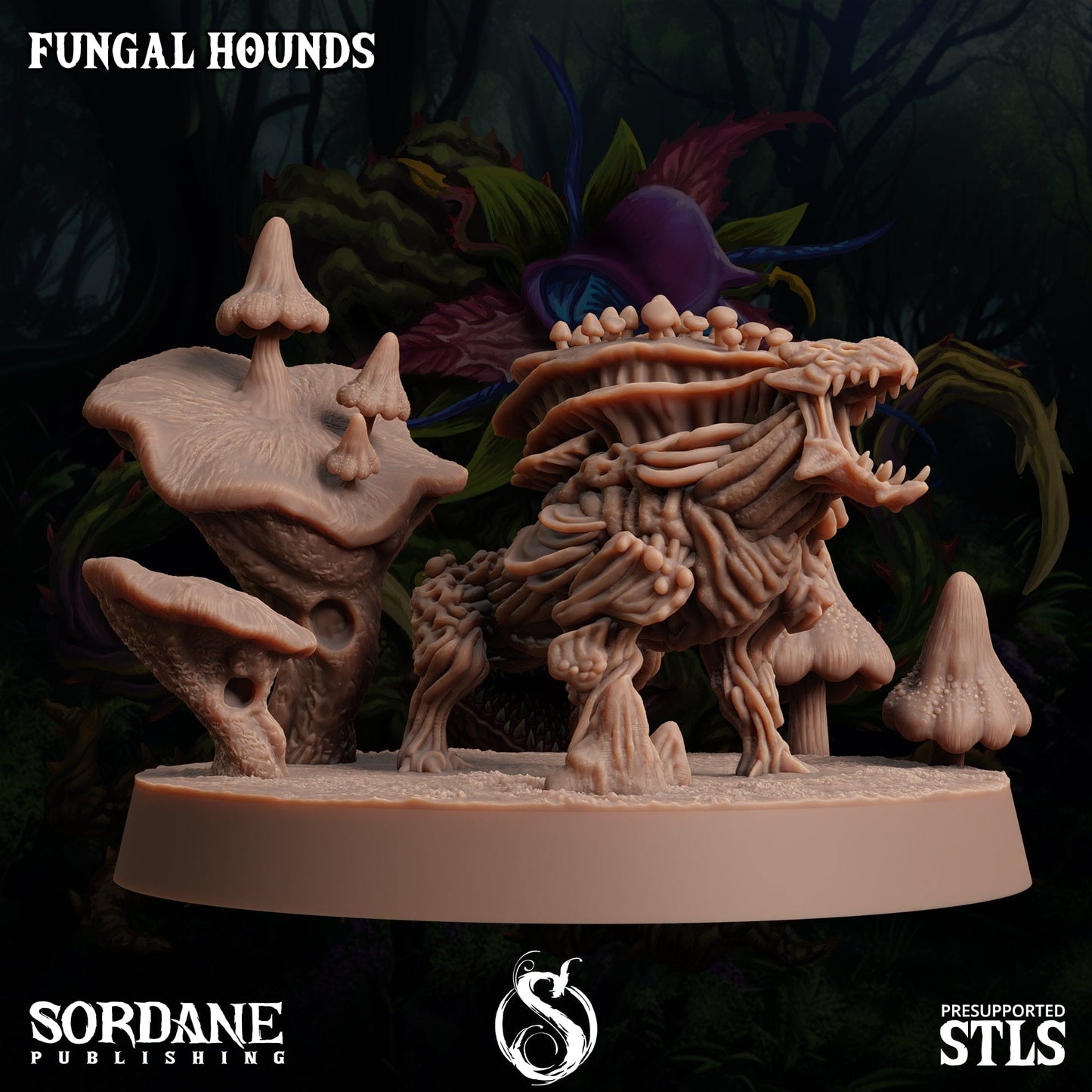 3D Printed Sordane Publishing Fungal Hound 28 32mm D&D - 3D Printing Boss 