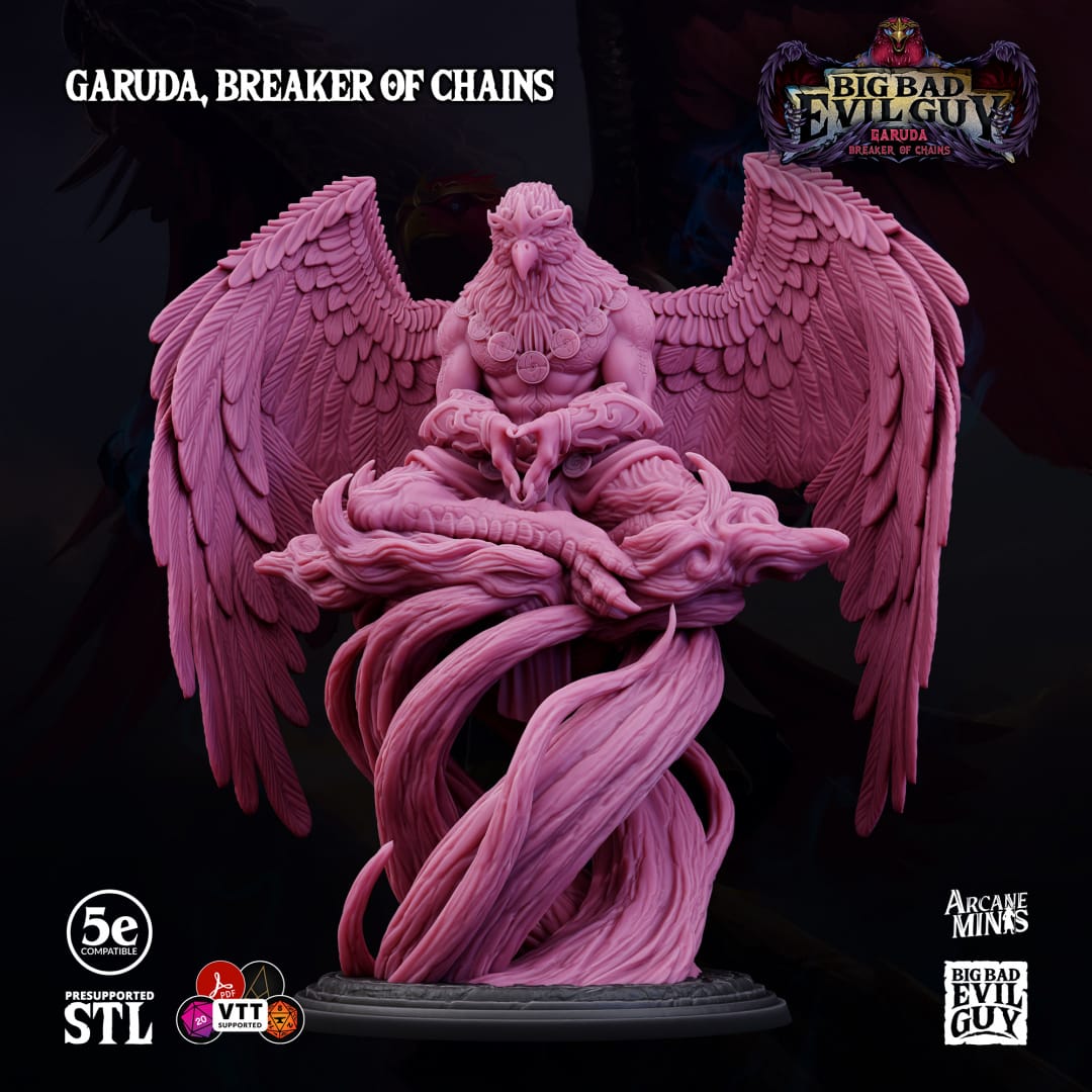 3D Printed Sordane Publishing Garuda, Breaker of Chains 28 32mm D&D - 3D Printing Boss 