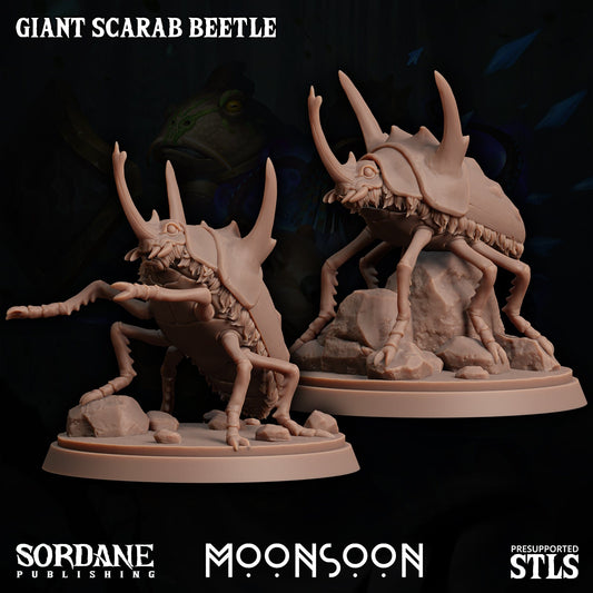 3D Printed Sordane Publishing Giant Scarab Beetle Moonsoon 28 32mm D&D - 3D Printing Boss 