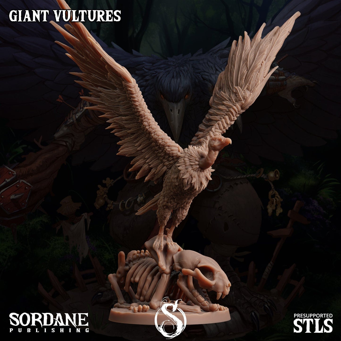 3D Printed Sordane Publishing Giant Vultures Set Burrows Below 28 32mm D&D - 3D Printing Boss 