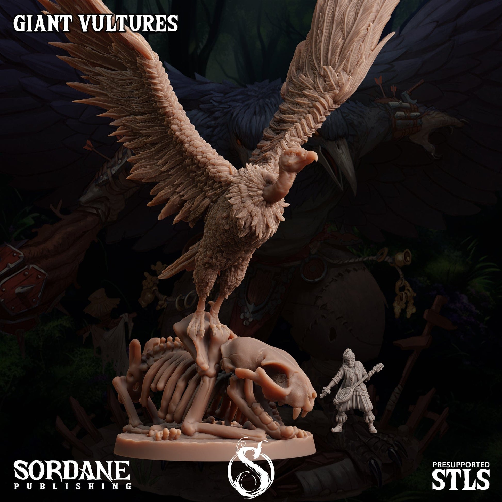 3D Printed Sordane Publishing Giant Vultures Set Burrows Below 28 32mm D&D - 3D Printing Boss 
