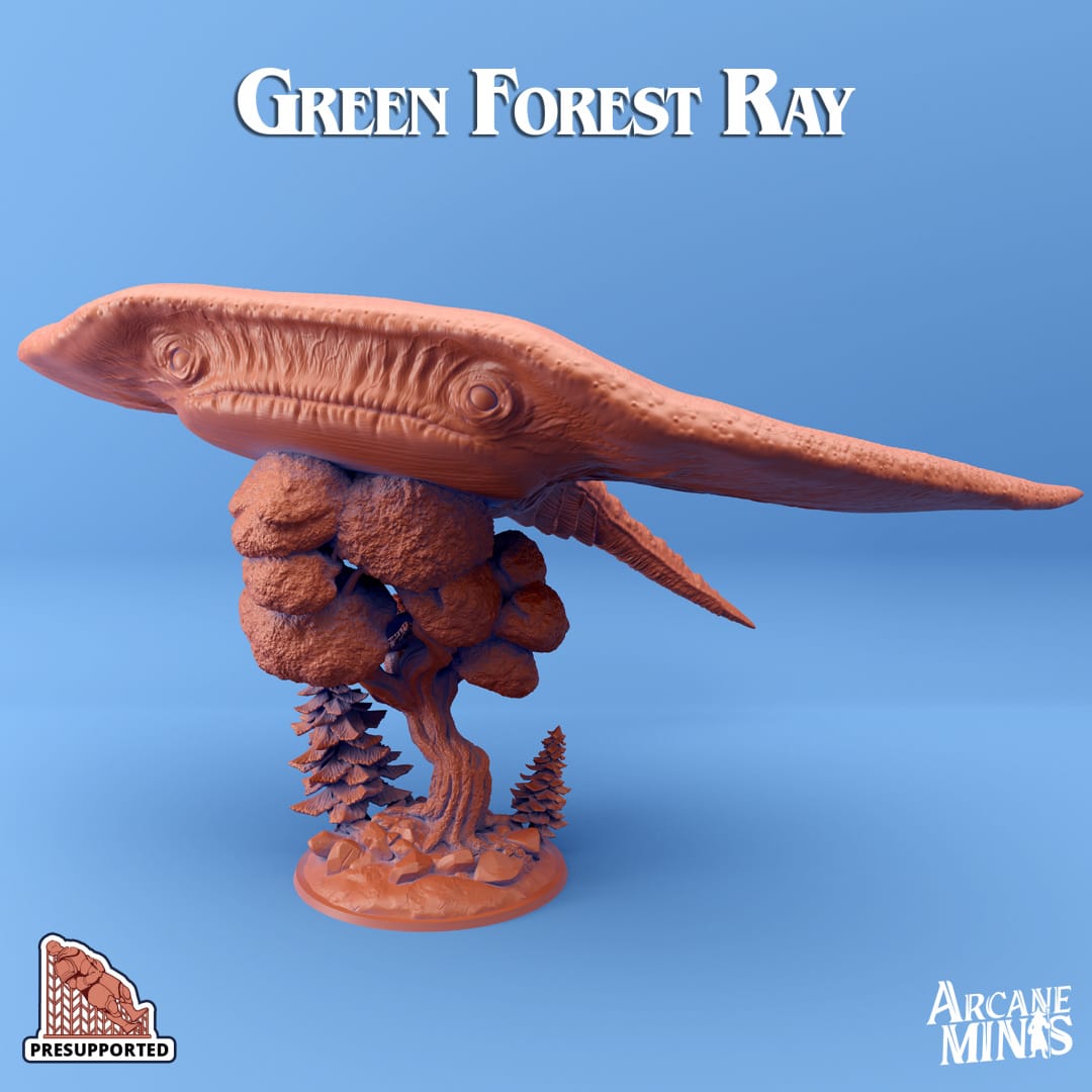 3D Printed Sordane Publishing Green Forest Rays 28 32mm D&D - 3D Printing Boss 