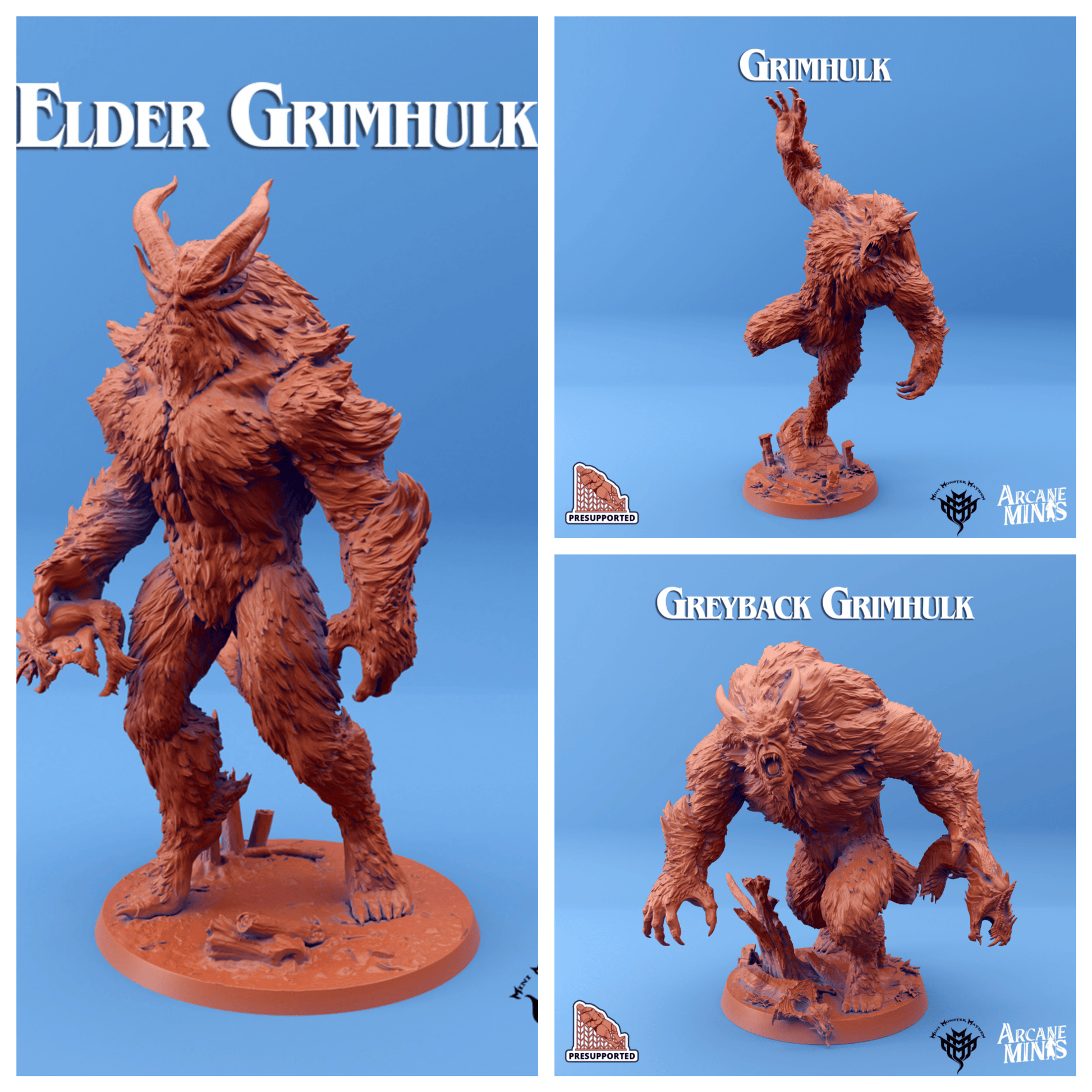 3D Printed Sordane Publishing Grimhulk Set 28mm 32mm D&D - 3D Printing Boss 