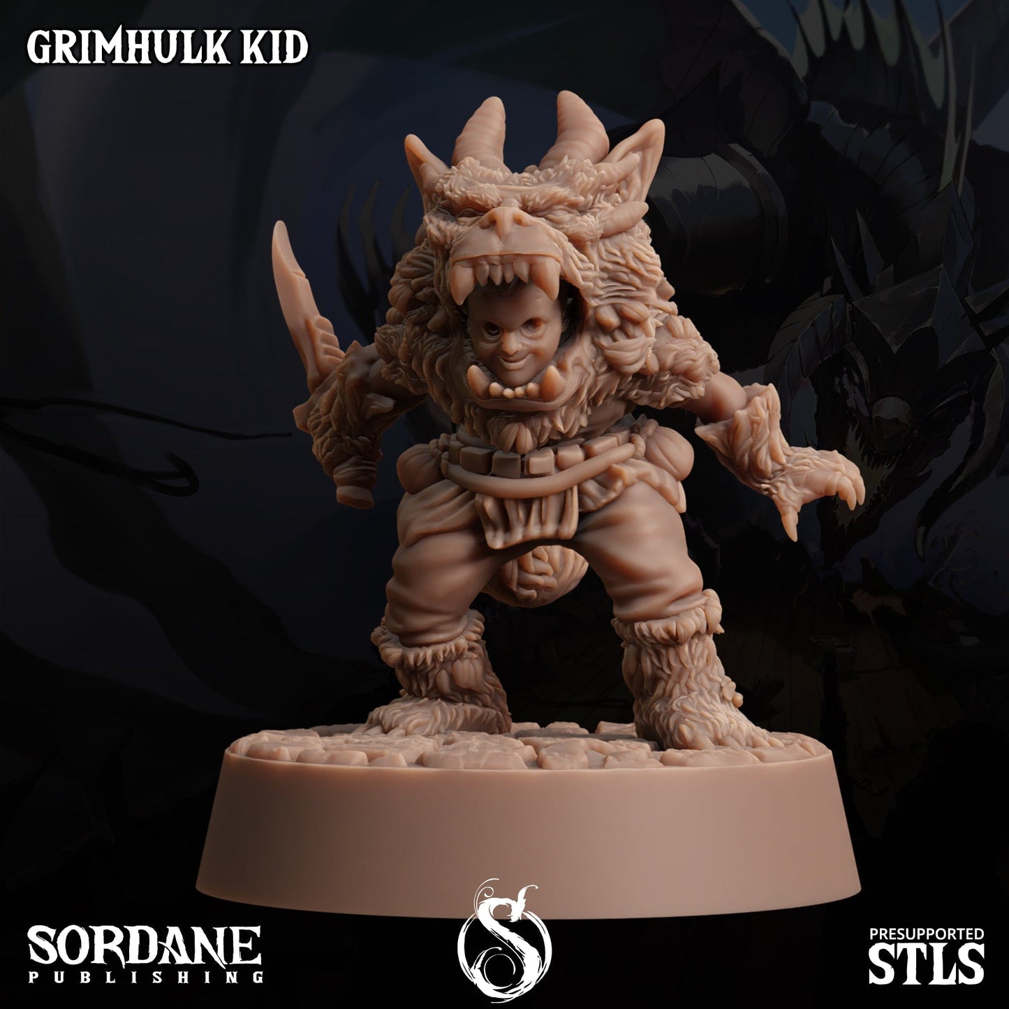 3D Printed Sordane Publishing Halloween Kids 28 32mm D&D - 3D Printing Boss 