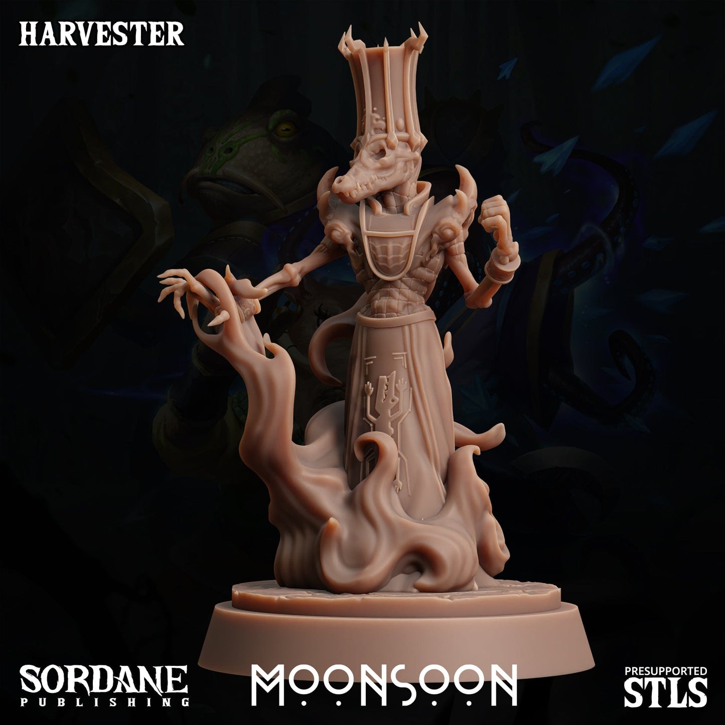 3D Printed Sordane Publishing Harvester Moonsoon 28 32mm D&D - 3D Printing Boss 