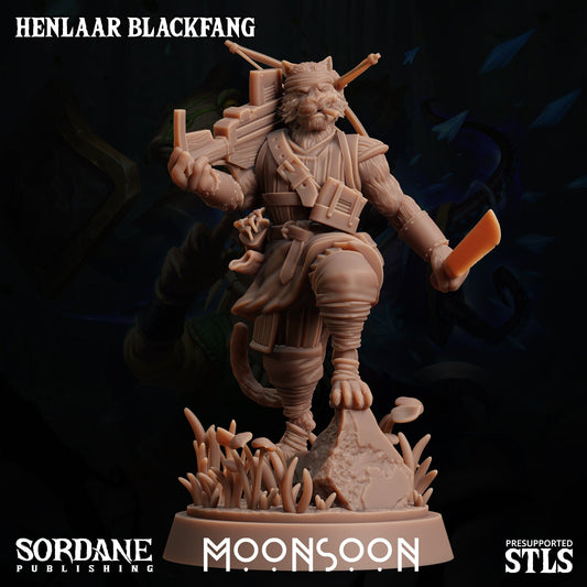 3D Printed Sordane Publishing  Henlaar Blackfang Moonsoon 28 32mm D&D - 3D Printing Boss 