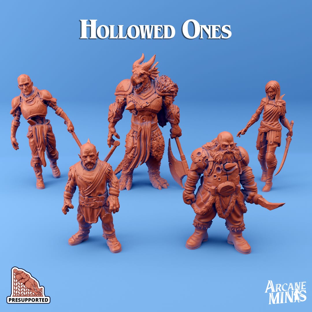 3D Printed Sordane Publishing Hollowed Ones 28 32mm D&D - 3D Printing Boss 