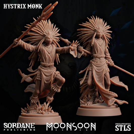 3D Printed Sordane Publishing Hystrix Monk Moonsoon 28 32mm D&D - 3D Printing Boss 